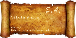 Sikula Anita névjegykártya